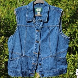 St. John's Bay Vintage Blue Denim Vest